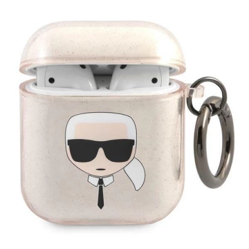 Karl Lagerfeld KLA2UKHGD AirPods decken złoty/gold Glitter Karl`s Head ab